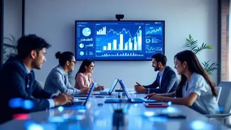 Modern office indonesia southeast asian business team collaboration tech