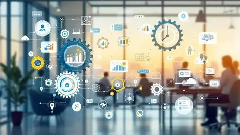 Automated insurance processes gears flowcharts efficiency compliance czech office