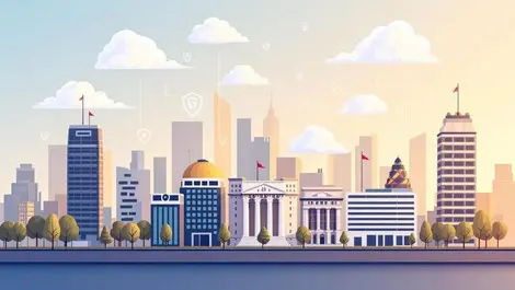 Cloud security shields over australia new zealand government buildings data control public sector