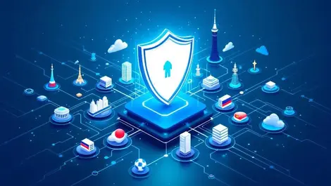 Digital shield cybersecurity resilience network servers asia pacific landmarks