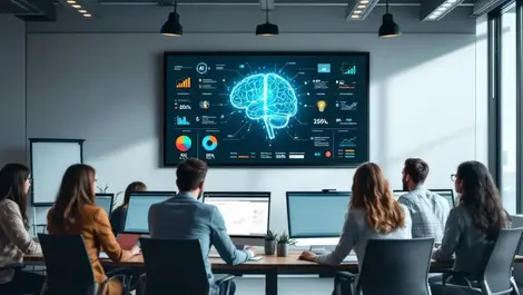 Corporate ai training room hands on labs instructor guiding pros