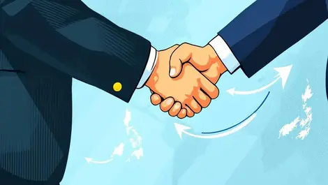 Handshake business deal australia new zealand philippines staffing